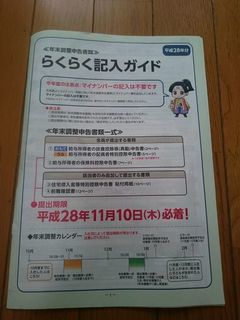 年末調整書き方 29年 見本 PDF